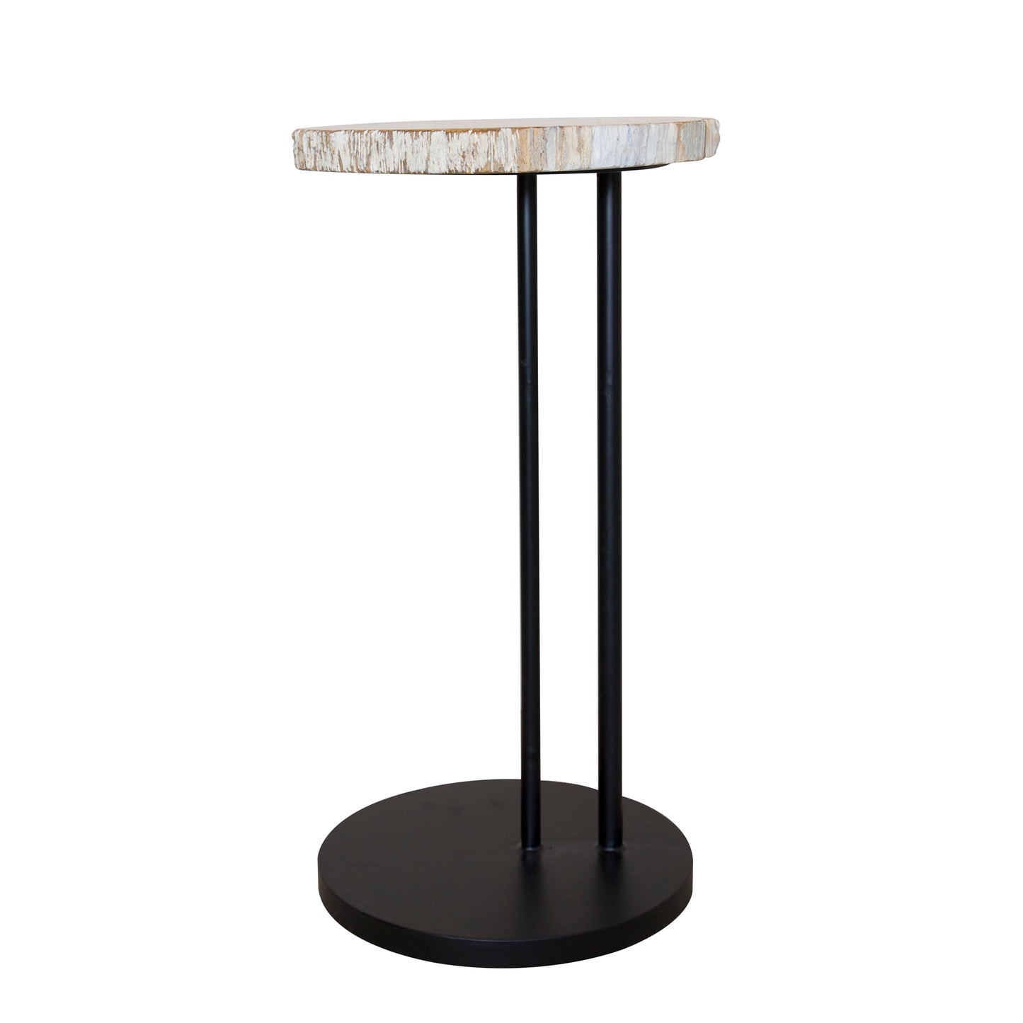 Light Petrified Wood Staccato Table, 50cm, From Indonesia