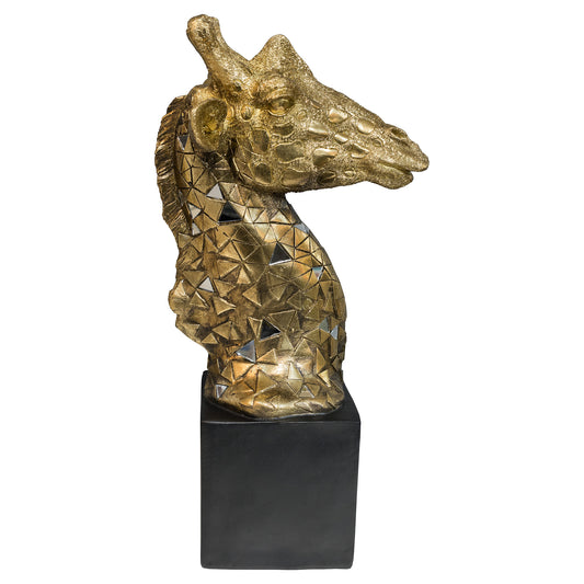 Gold Giraffe Bust Ornament - The Happy Den