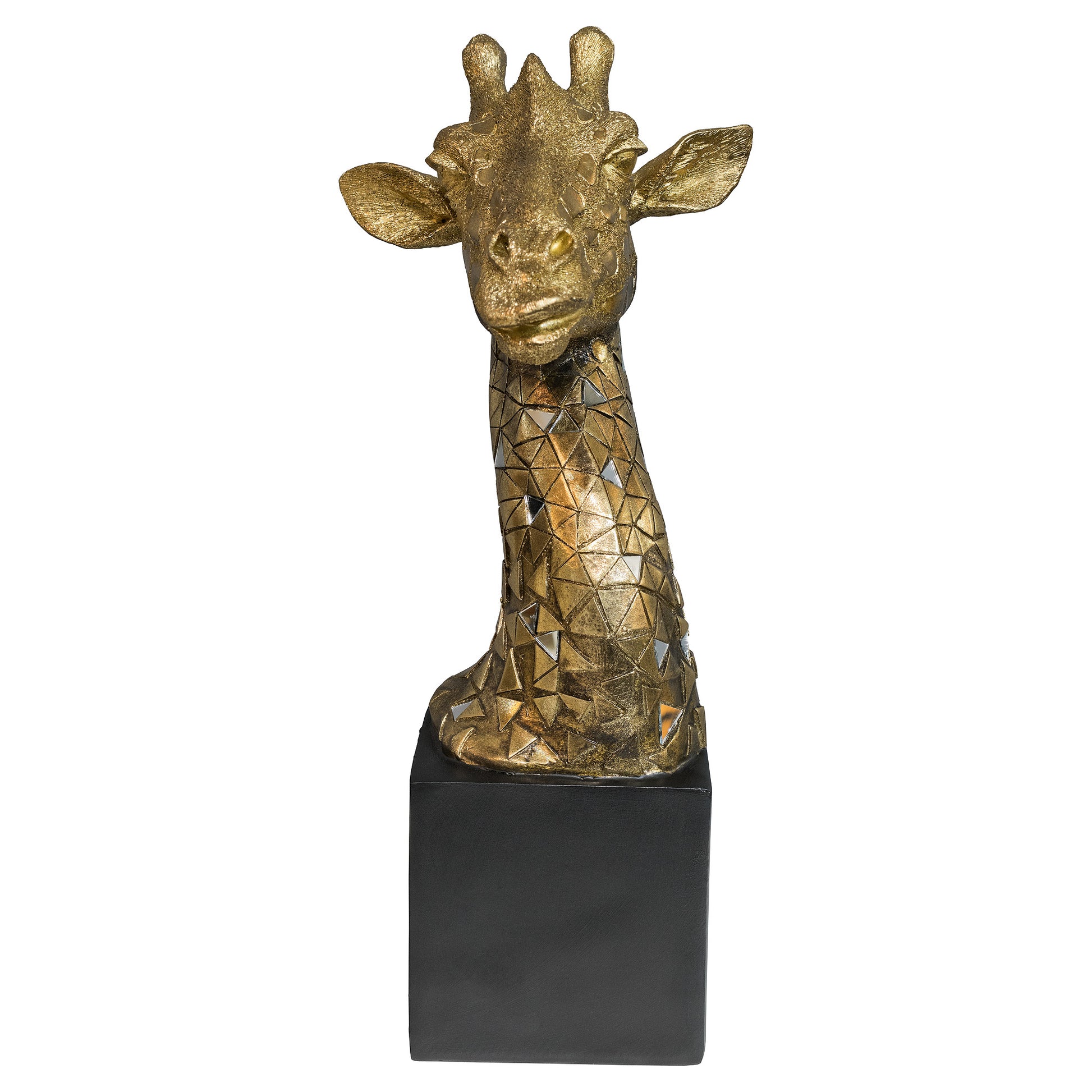Gold Giraffe Bust Ornament - The Happy Den