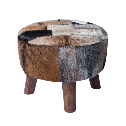 Kampala Large Round Patchwork Pouffe