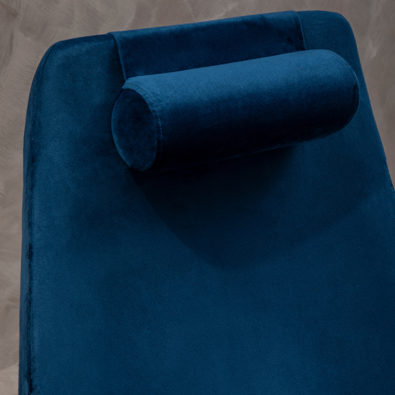 The Frida Chair, Midnight Blue or Grey, Velvet, Mid-Century Style