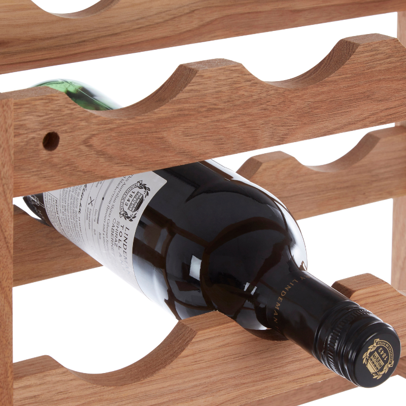 The Little Rollo Walnut Wine Rack, Holds 12 Bottles of Wine