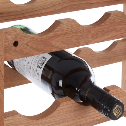 The Little Rollo Walnut Wine Rack, Holds 12 Bottles of Wine