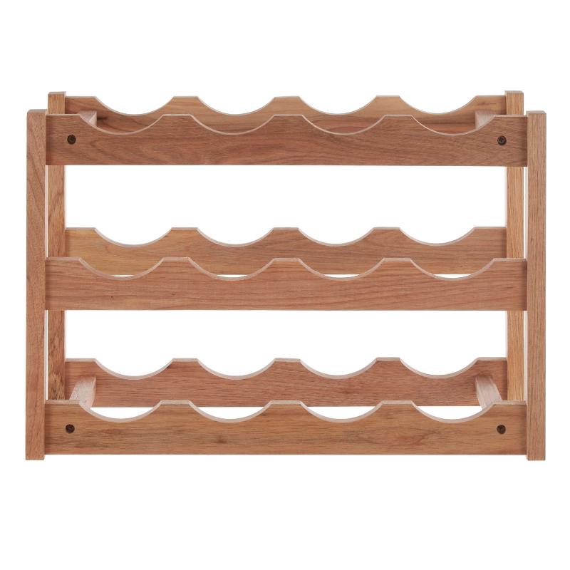 The Little Rollo Walnut Wine Rack, Holds 12 Bottles of Wine