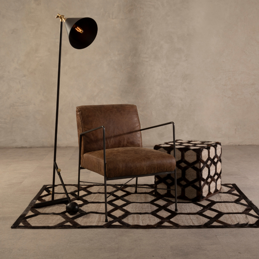 The Rust Wise Honcho Chair, Distressed Rusty Brown Leather Armchair