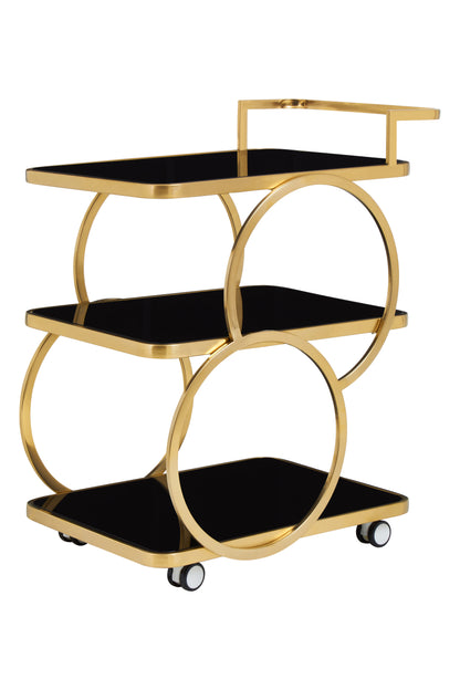 The Sanchez Drink Trolley, Gold & Black, Chic, Stylish & Cool