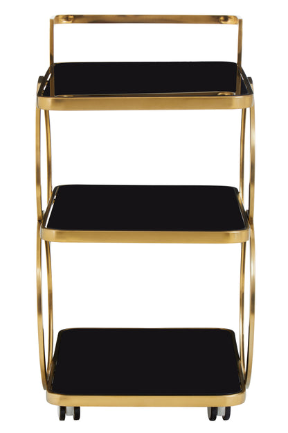 The Sanchez Drink Trolley, Gold & Black, Chic, Stylish & Cool