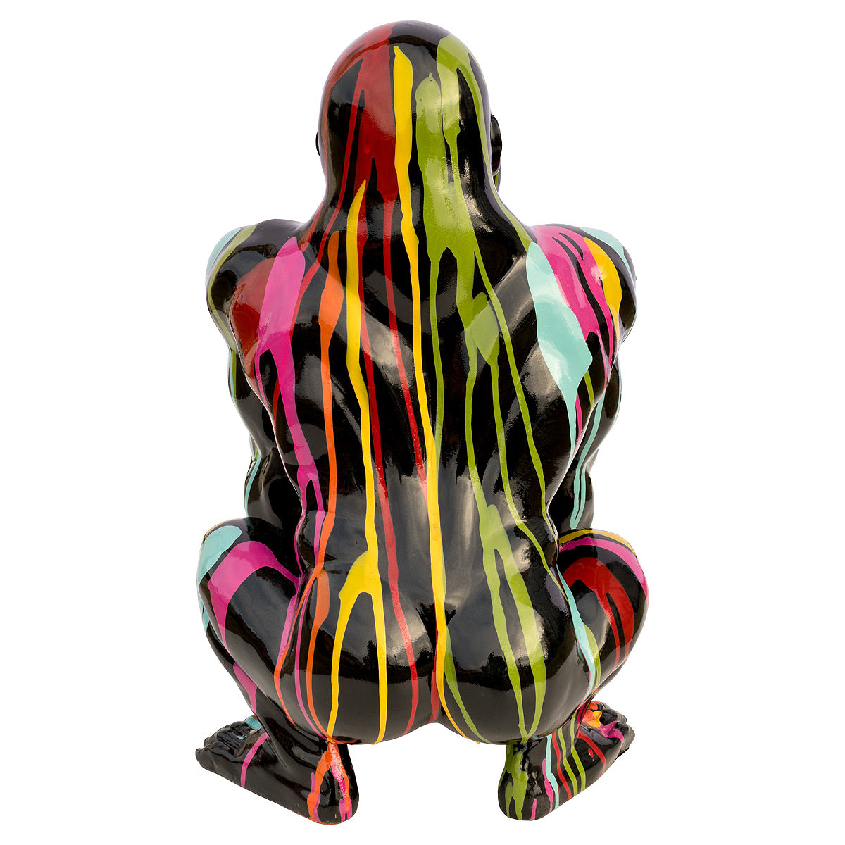 Painted Black Gorilla Statuette - The Happy Den