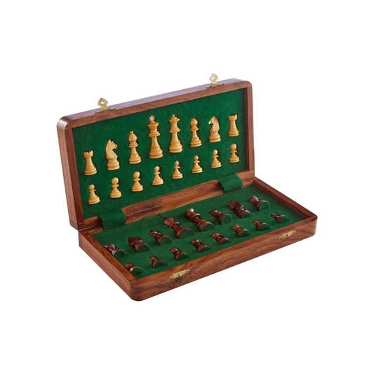 Charlie's Chess Set, Acacia & Cedar Wood, Polished Pieces - The Happy Den