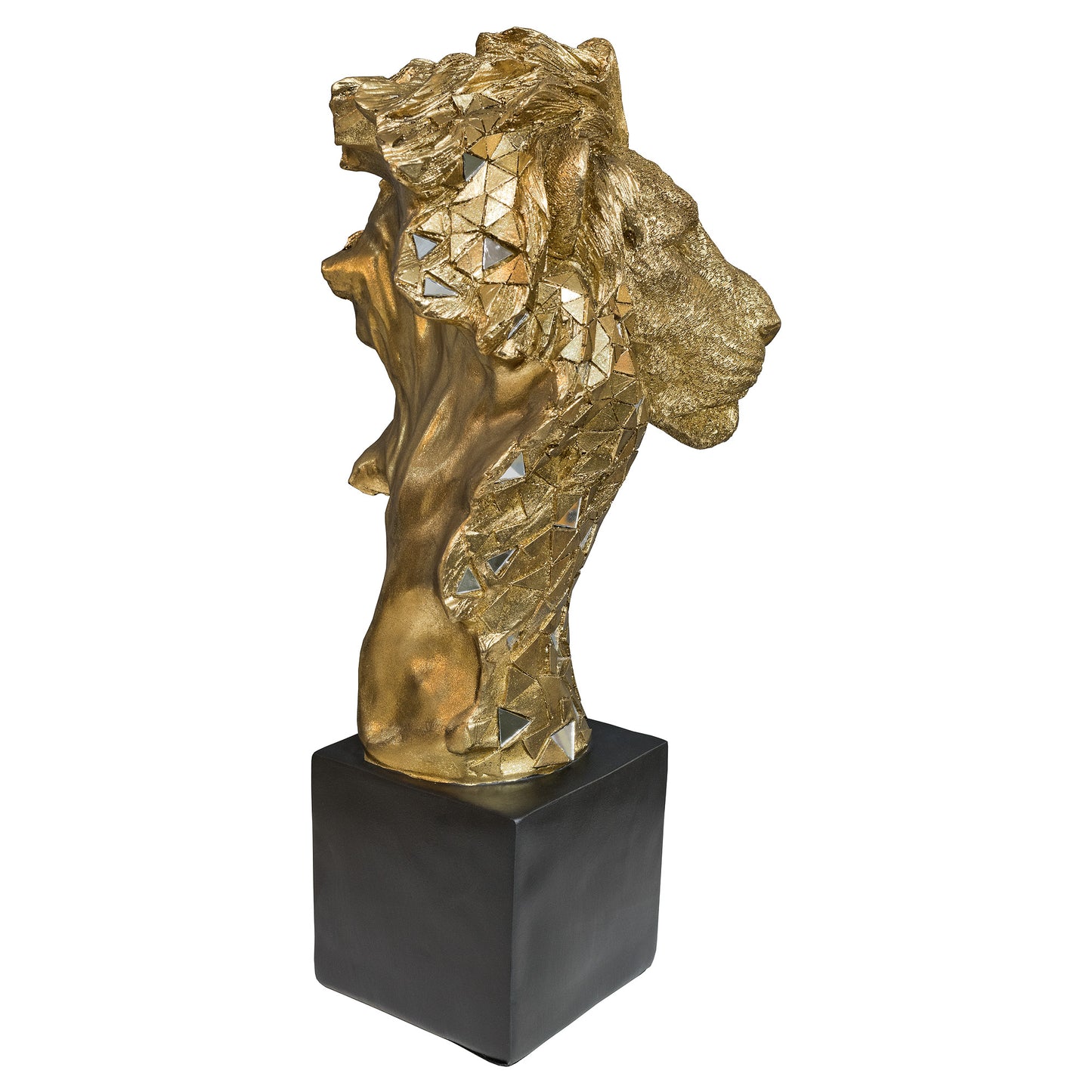 Gold Lion Bust Ornament - The Happy Den