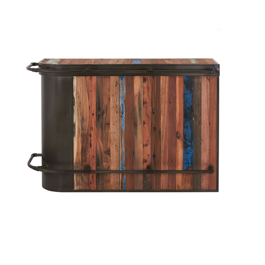 The Chloe, Freestanding Home Bar, Recycled Boatwood - The Happy Den