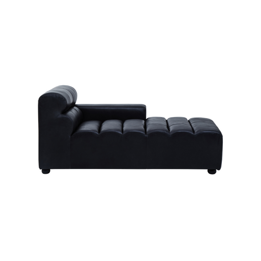 The Relaxed Prince, Left Grey Chaise Longue - The Happy Den