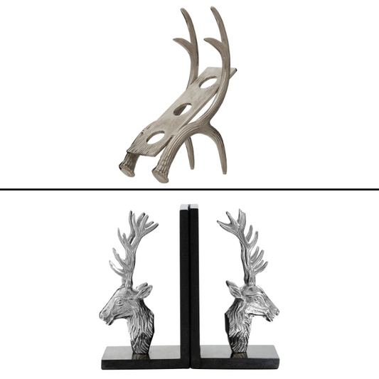 Stag Bookends & Dancer Wine Rack Bundle, save £10 and get free postage
